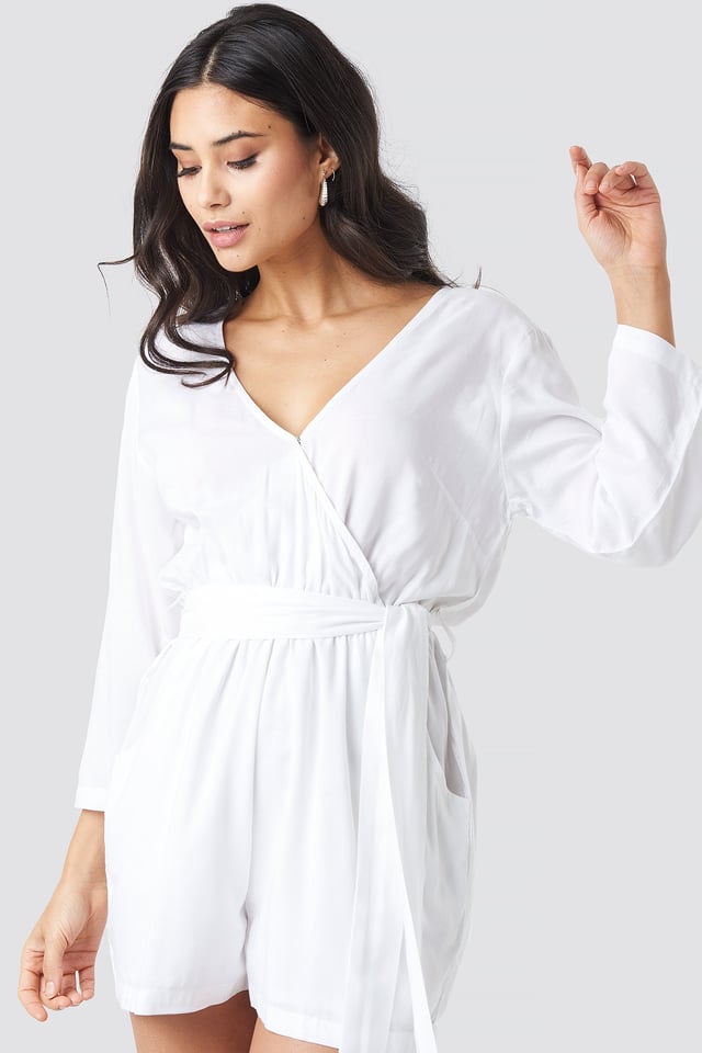Wrap Playsuit White