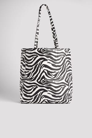 Black Zebra Borsa shopper zebrata