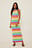 Gebreide maxi-jurk met zigzag-strepen