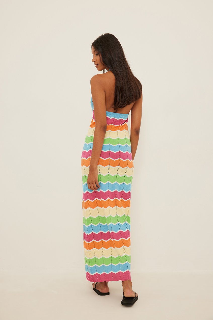 Vestidos Summer Maxi Dresses | Vestido maxi de punto en zigzag - SH23366