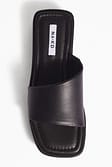 Black Padded Flatform Slippers