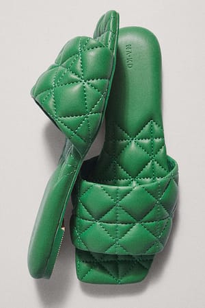 Emerald Green Zapatillas acolchadas