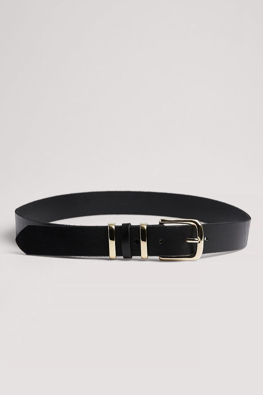 na-kd.com | Leather belt with square buckle