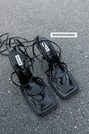 Black Højhælede sko med stropper