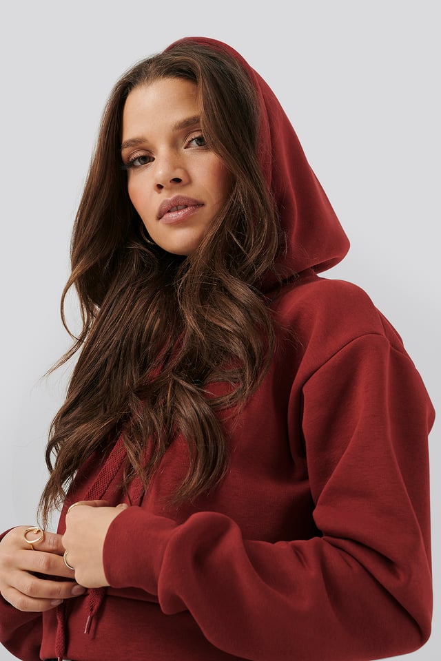 Cropped Hoodie Red