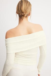 Off Shoulder 100 Silk Top 9