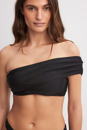 Black Bikinitop med en skulder