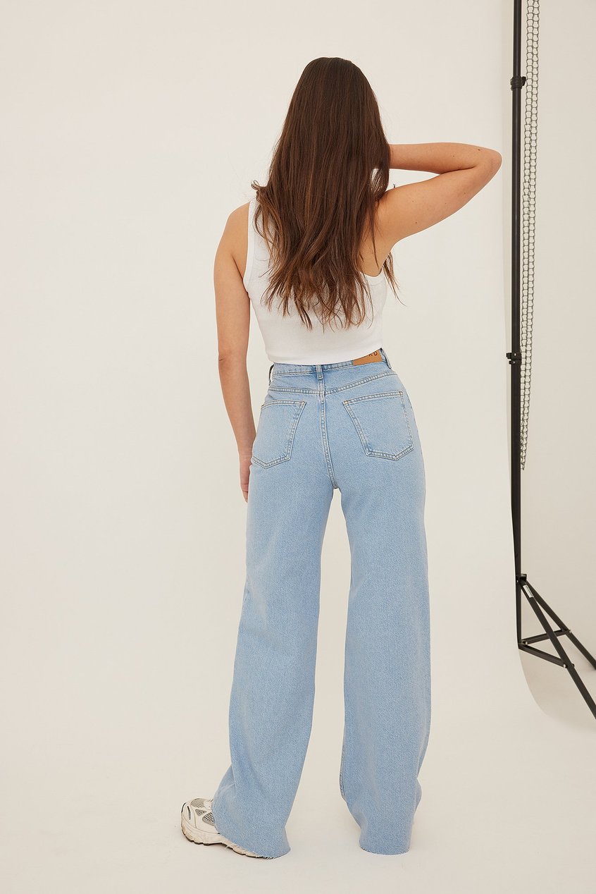 Jeans High Waisted Jeans | Jeans mit ungenähtem Saum aus Bio-Baumwolle - CQ37288