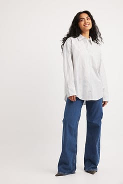 Oversized Long Sleeve Cotton Shirt Outfit