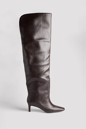 Dark Brown Overknee Boots