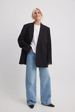 Oversized-fit Double Breasted Blazer Outfit