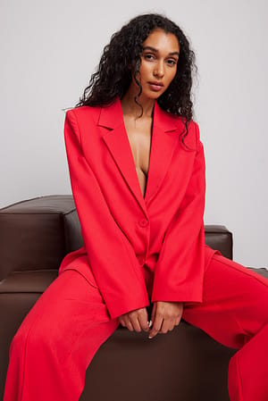 Red Oversize blazer