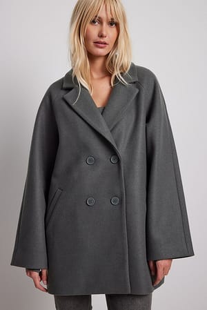 Dark Grey Oversized jakke