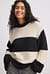 Oversize-Pullover mit Color-Block