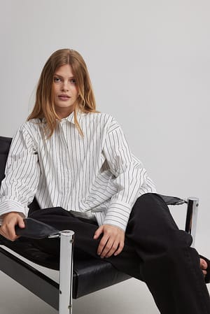 Stripe Camicia in cotone oversize