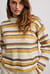 Strikket sweater i overstørrelse med striber