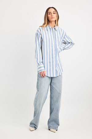 Oversized Long Sleeve Cotton Shirt Outfit