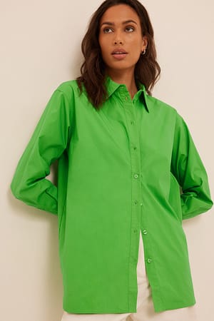 Green Oversized LS Shirt