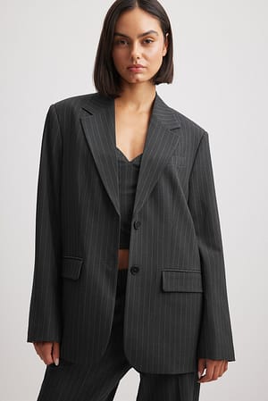 Stripe Oversized randig blazer