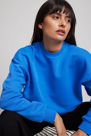 Dark Blue Sweatshirt Orgância Oversize