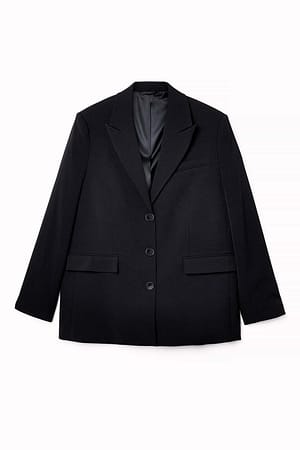 Black Oversized getailleerde blazer