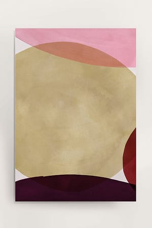 Gold/Pink Painted Circles Poster