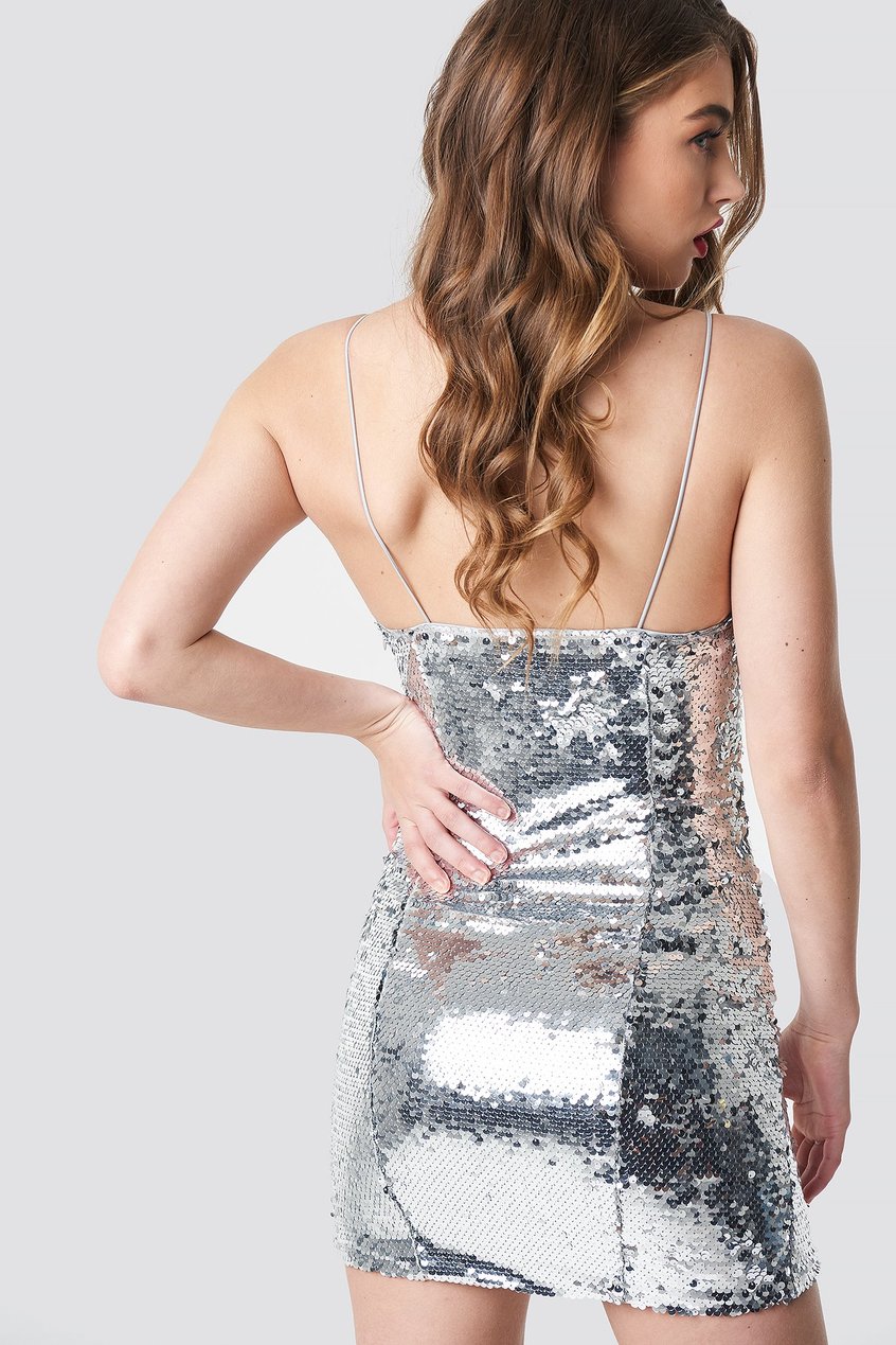 Kleider Paillettenkleider | Short Sequin Slip Dress - VV29953