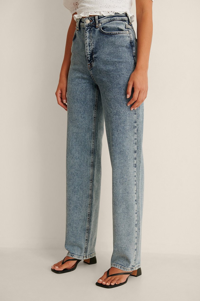 Spring Offer Jeans mit geradem Bein | Organisch und hergestellt aus Denim und gerader hoher Bund - WB03584