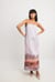 Midi-jurk met bandjes en fotoprint