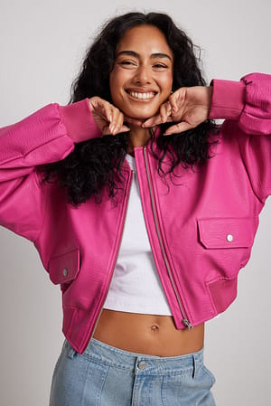 Pink Giubbotto bomber in PU