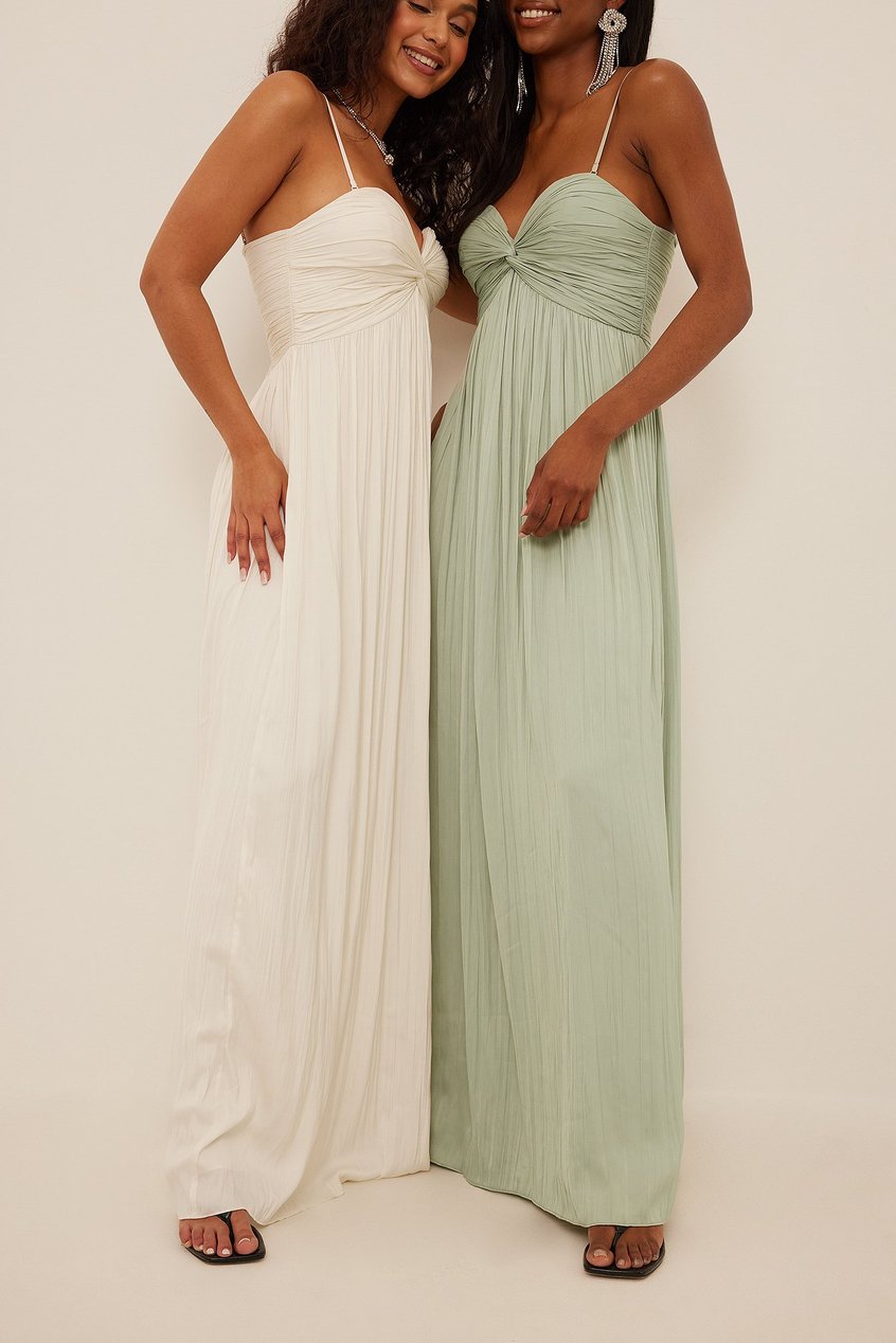 Vestidos Graduation Dresses | Pleated Flowy Maxi Dress - YV47726