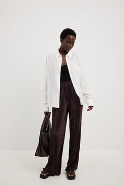Pleated High Waisted Trousers Outfit