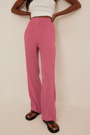 Pink Pleated Wide Leg pants