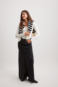 Press Button Long Sleeve Top Outfit