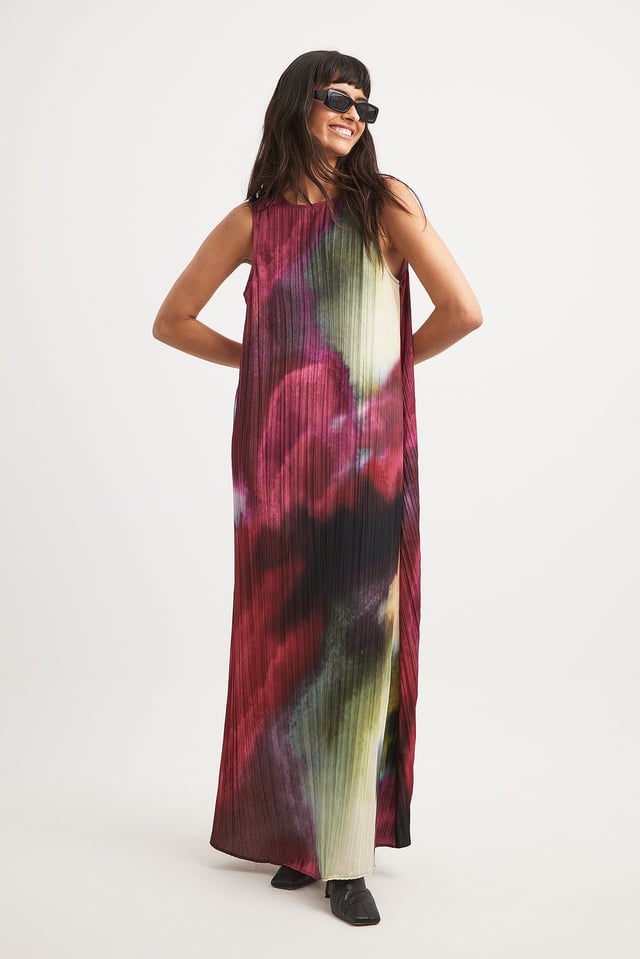 Print Maxi-jurk met diepe rug en print