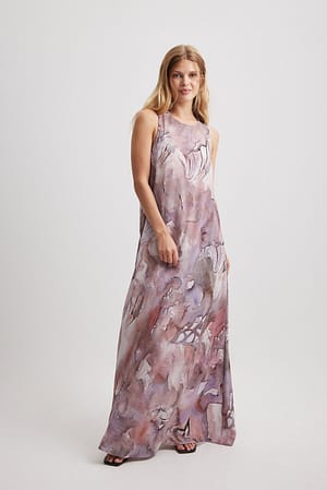 Pink Print Bedrucktes Kleid
