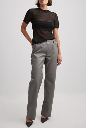 Grey Spodnie ze sztucznej skóry