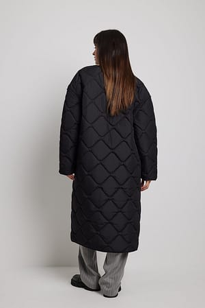 Quilted Coat Black | NA-KD