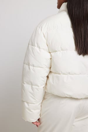 Offwhite Quilted Detail Padded Jacket