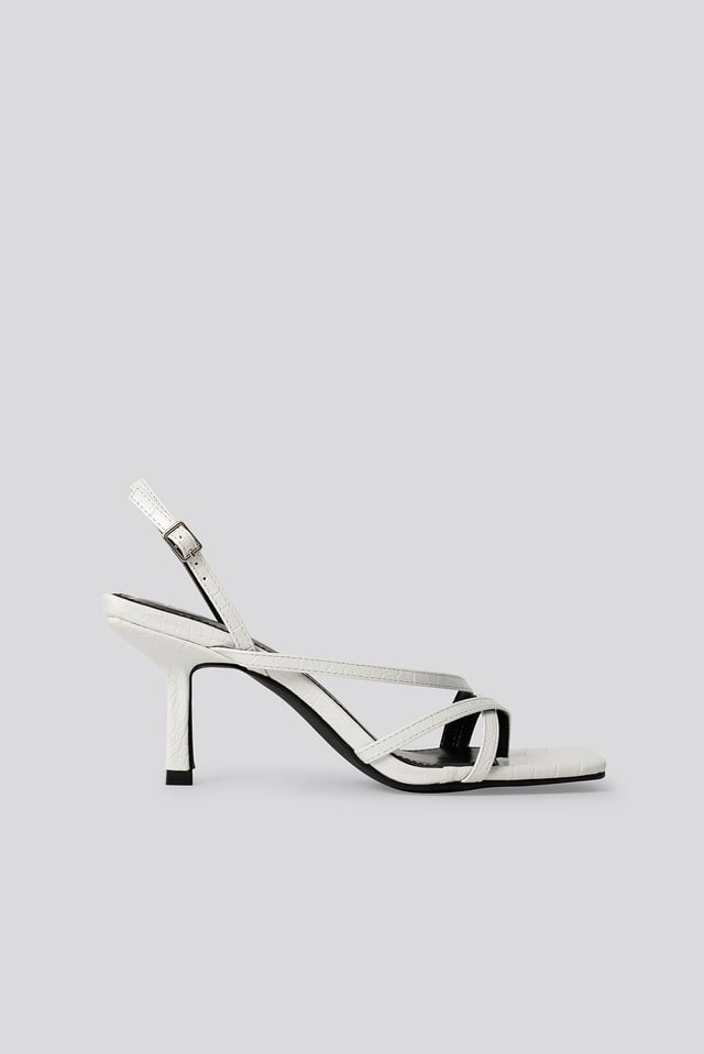 Anina Sandal White Croc PU
