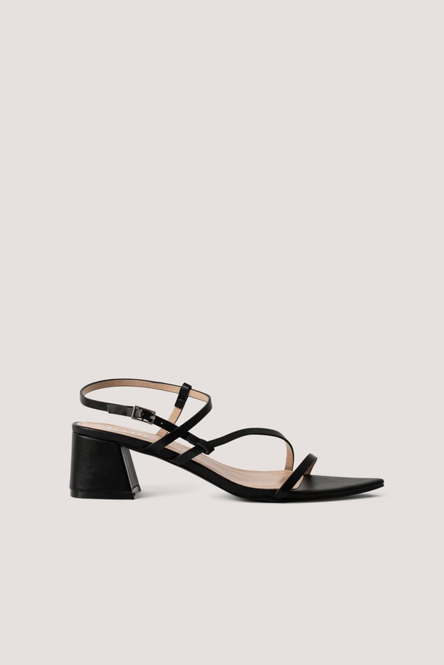 Korkeakorkoiset Sandaalit Black PU