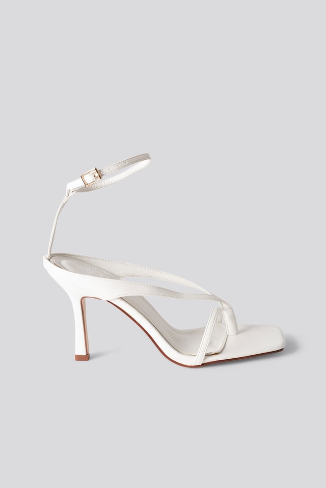 Høyhælte Sandaler White PU