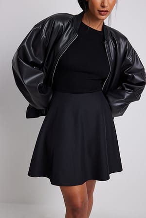 Black Circle Mini Skirt