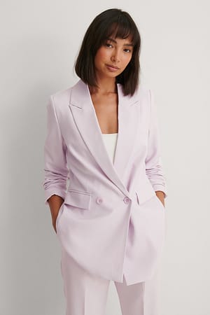 Lilac Recycled Double Breasted Blazer