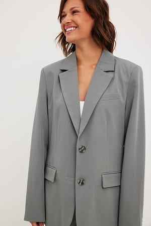 Grey Regular-fit Blazer