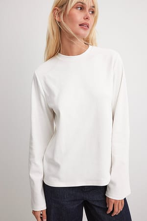 Offwhite Relaxed Fit Long Sleeve Top