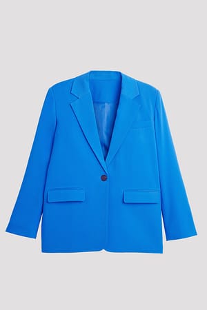 Cobalt Blue Blazer oversize a vestibilità comoda