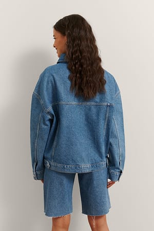 Oversized Denim Jacket Blue | NA-KD