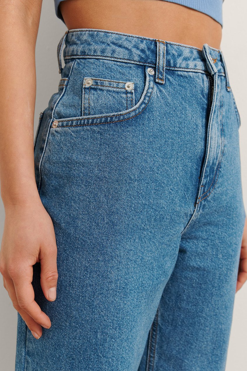 Jeans Influencer Collections | Organische Jean mit weiten Beinen und hoher Taille - QV00286