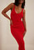 Ribbed Knitted Deep Back Dress